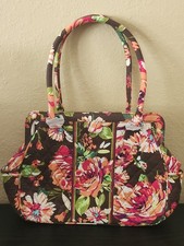 Vera Bradley English Rose Magnetic Frame Satchel NWT picture