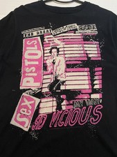 Sex Pistols Tee Sid Vicious Black Cotton Shirt Short Sleeve picture