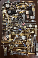 HUGE Lot 80 Vintage Now Watches few run GoldSilverBLK Tone Gruen SEIKO Citizen++ picture