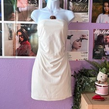 Zara White Sleeveless Bodycon Dress Size S picture