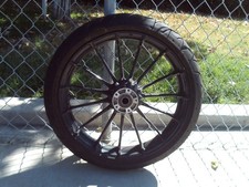 Genuine Harley Touring Front Turbine Talon Rim 09 -23 Vivid Black Wheel MAG picture