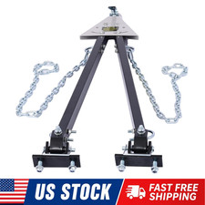 Adjustable Tow Bar 5000 lbs Heavy-Duty Steel Bumper-Mount Tow Hitch Safety Chain picture