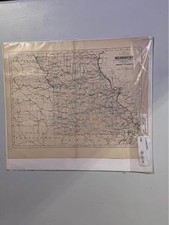 Original Antique 1885 Hand Colored Map of Missouri | 11 x 14 Inches,  picture