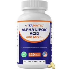 Vitamatic Alpha Lipoic Acid (ALA) 600mg Per Serving - 120 Vegetable Capsules picture
