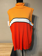 Vintage 2002 Fiorlini Plus 22/24 Colorblock Turtleneck Sweater Vest Y2K picture