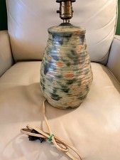 Fulper Art Pottery antique Colonial wheel-thrown lamp,  pristine old condition. picture