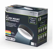 Commercial Electric Flexinstall LED Flush Mount Black Dimmable CCT 1009 122 008 picture