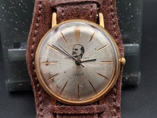 Rare Luch Lenin 2209 1970 Gold Plated AU20 Vintage Original Soviet Classic Watch picture
