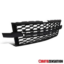 Fit 2019-2022 Chevy Silverado 1500 Glossy Black Honeycomb Mesh Bumper Hood Grill picture