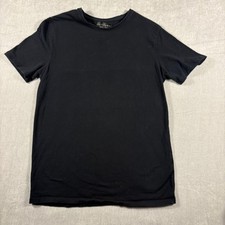 Zara Essentials Mens Super Slim Fit T-Shirt Black Short Sleeve Crew Neck XL picture