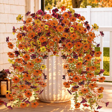 Der Rose 2Pcs Artificial Mums for Outdoors with Larger Flower Heads picture