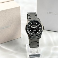 Seiko Essentials SUR515 Men's Black Dial Stainless Steel Strap Quartz Watch 40mm picture