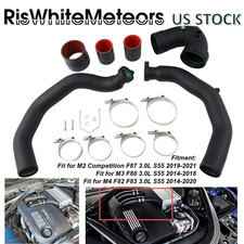 Upgrade Aluminum Turbo Charge Pipes for BMW S55 M3 M4 M2 Comp F80 F82 F87 Black picture