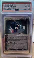 2003 Pokemon Ruby & Sapphire Sneasel EX Holo #103 - PSA 8 - NEAR MINT - MINT picture