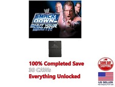 WWE Smackdown Shut Your Mouth PlayStation 2 Memory Card 30 CAWs Unlocked Save picture
