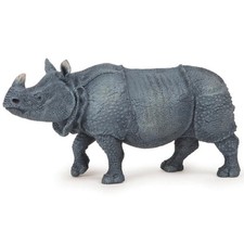 Papo Indian Rhinoceros Figurine Hand Painted Wild Animal Toy Figure 50147 NEW picture