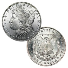 USA 1885 O Morgan 90% Silver Dollar Coin - $1 Bril picture