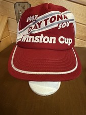 1987 DAYTONA 500 Winston Cup Snap Back Truckers Cap/Hat Made in the USA Vintage picture