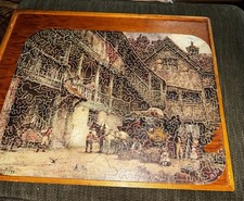 Wood Puzzle Late 19th Or Early 20th Century, The Departure, By E. M. Bennett picture