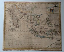 1747 Emanuel Bowen East Indies Antique Map Hand Color India Philippines Bowen picture