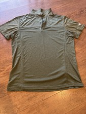 Kuhl Men's Green Solid Short Sleeve Collared Polo Button Logo, Size L Reg picture