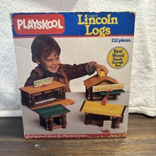 Vintage 1986 Playskool Lincoln Logs #887 Original Box picture