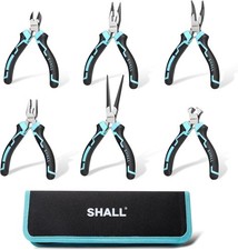 SHALL Mini Pliers Set, 6-Piece Small Tool Set Includes mini, Black picture
