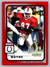 2001 Score - Rookie Reggie Wayne #301 (RC) picture