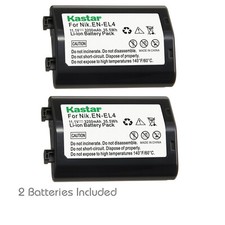 Kastar 2 Pack Camera Battery for Nikon EN-EL4 EN-EL4a D2X D2H D3 D3S D3X F6 picture