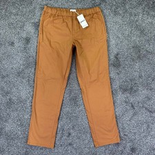 NEW Pact Organic Cotton Stretch Elastic Waist Pants Men XL Brown Caramel Comfort picture