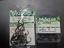 MUSTAD DEMON PERFECT CIRCLE HOOK 3XSTRONG /ULTRAPOINT 39950NP-BN 25 PK OR 10 PK picture