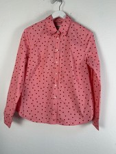 Boden Women’s Pink & Red Polka Dot 100% Cotton Button-Front Shirt Size 12R New picture