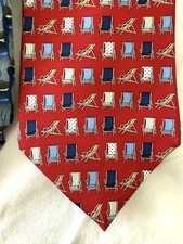 Lot of 3 Ties, Tommy Hilfiger, Eddie Bauer, J. Garcia, lawn chairs, ducks picture
