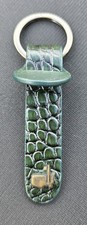 Ultra Rare Masters Embossed Alligator Leather Key Fob Brass Logo Tiger Wins picture
