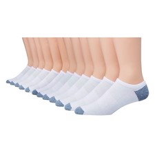 Hanes mens X-temp Lightweight No Show Socks, 12-pair Pack Casual 6-12, White  picture