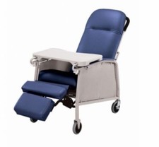 NEW Lumex 574G Three 3 Position Recliner Geri Chair Royal Blue # 574G427 picture