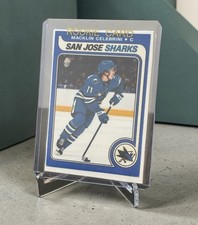 Macklin Celebrini Custom Card 1979 O-Pee-Chee Gretzky RC Style Art Card Sharks picture