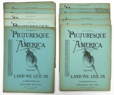 Picturesque America, W.C.Bryant, Steel Engravings, 10 parts (#39-48), 1874 picture