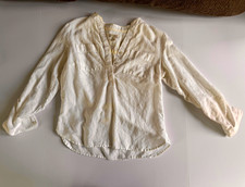 Talbots Women’s P, linen blouse with bottoms buttons and front pockets picture