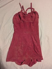 Vintage 1940s/1950s Jantzen Burgundy Pinup Swimsuit Size 36 picture