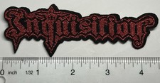 Inquisition Metallic Red Logo Black Border Woven Patch picture