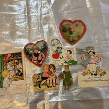 1900's ANTIQUE VALENTINE  Christmas Cards  lot  7 picture