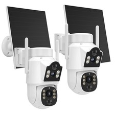 Hiseeu Solar Camera Outdoor 4MP Dual Lens Wireless Home Security Camera picture
