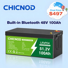48V 100Ah LiFePO4 Lithium Battery 5120Wh Deep Cycle Built-in BMS For Golf Cart picture