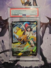 2022 POKEMON SWORD & SHIELD SILVER TEMPEST #TG16 FULL ART/ZERAORA V PSA 10 picture
