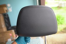 08-14 Mercedes-Benz C300 Front Black Leather Left Right Active Headrest Set OEM picture