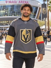 NWOT Adidas Vegas Golden Knights Clear Glass 9 Authentic Jersey Size 52 picture
