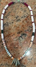 Native American Jacla Turquoise Necklace,Gemstone Mix, Rubies, Emeralds picture