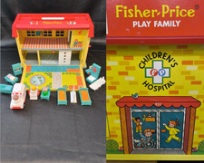 VTG Fisher Price Little People #931 Play Family CHILDREN'S HOSPITAL Set #W5758 picture