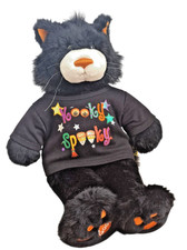 Vtg 2002 Build A Bear Boo Kitty Black Cat Plush Halloween Glow Eyes & Shirt picture